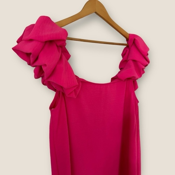 Haptics Pink Ruffle Top NWT - Picture 3 of 7